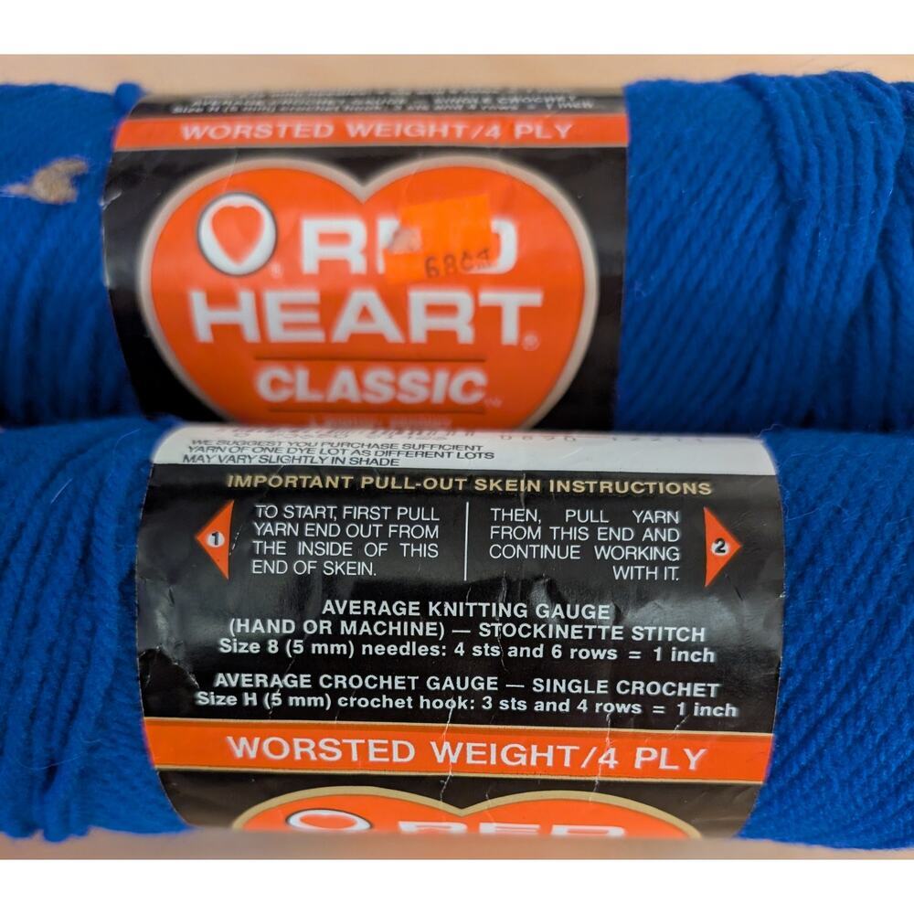 🦃Red Heart 840 Midnight Blue Yarn Lot - Picture 5 of 5